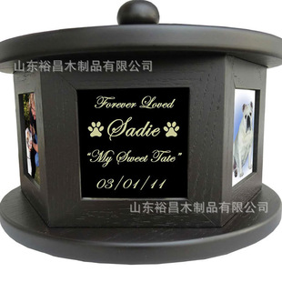 New Pet Wooden Memorial Box Urn with Photo Frame Funeral Dog Photo Frame Souvenir Box Cremation Souvenir