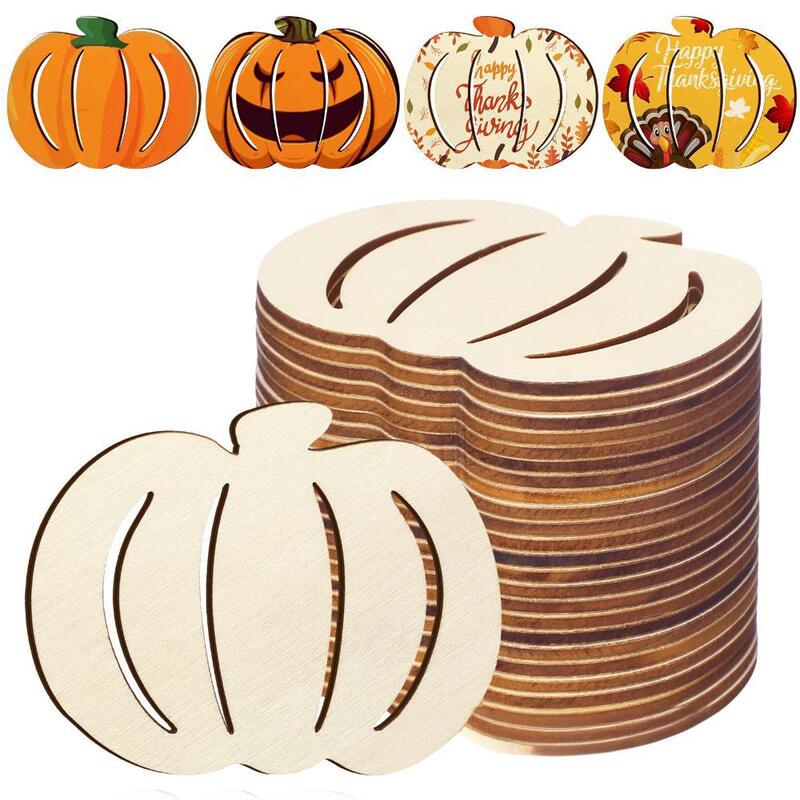 Cross-border wooden pumpkin DIY Halloween pumpkin ornaments, Thanksgiving pumpkin party decorations, painted wooden slices Cross-border wooden pumpkin DIY Halloween pumpkin ornaments, Thanksgiving pumpkin party decorations, painted wooden slices