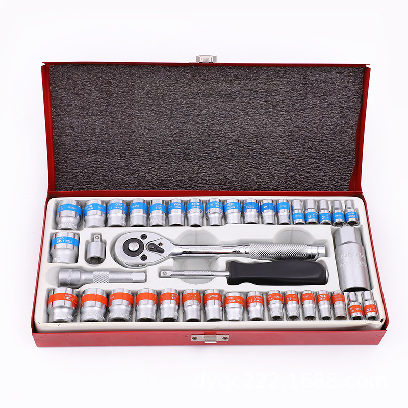 40件套套筒组套工具汽修组合套装 专业汽保车载套筒汽车维修套组