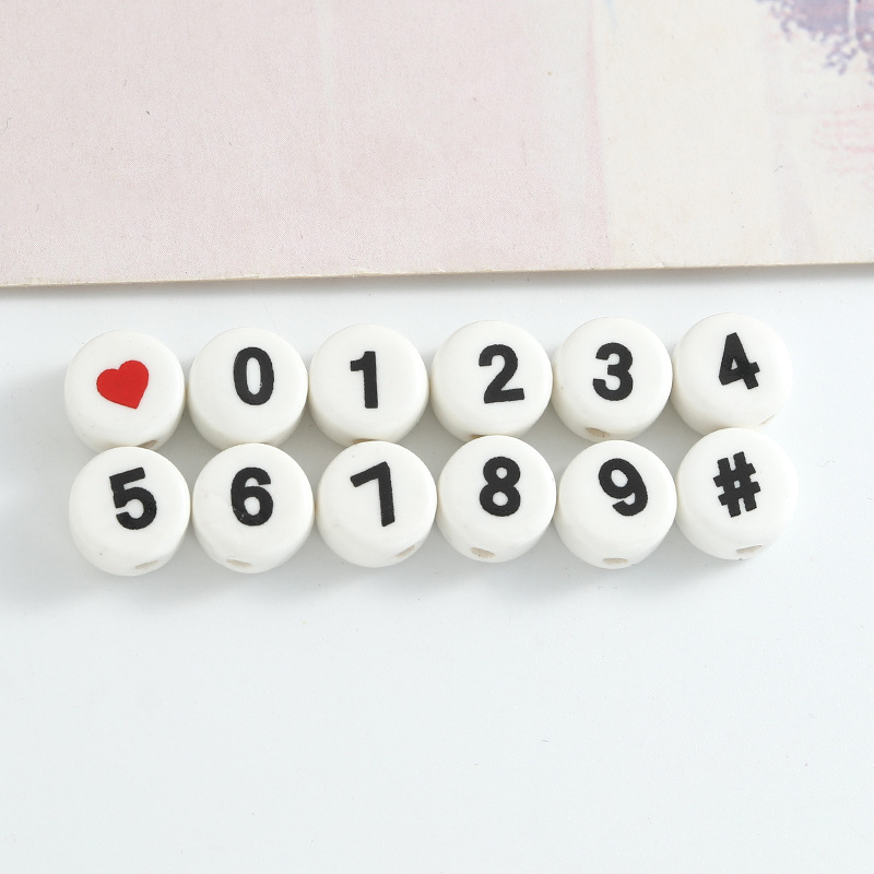 편원형 수직 구멍 숫자 혼합 색상