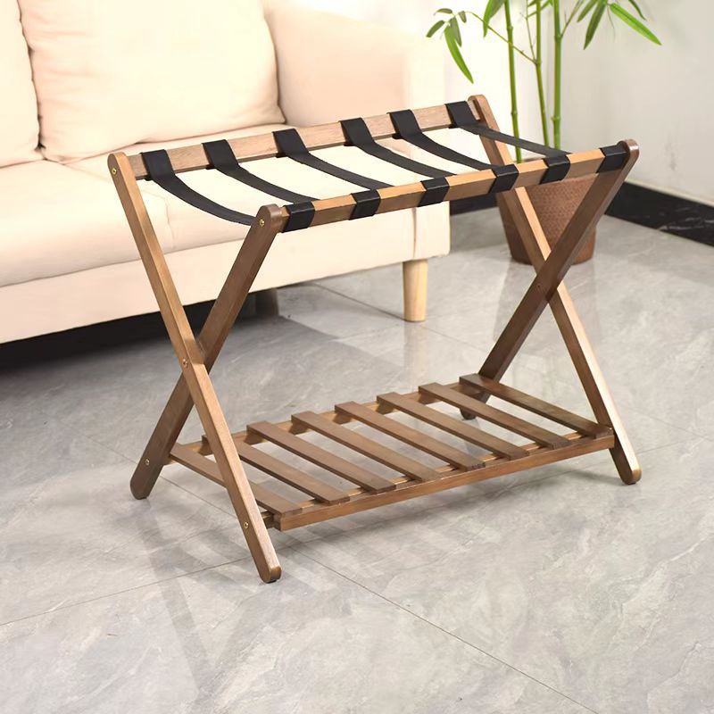 Cross-Border Spot Luggage Storage Rack Multi-Layer Foldable Wooden Hotel Multi-Purpose Storage Rack Wooden Home Bracket