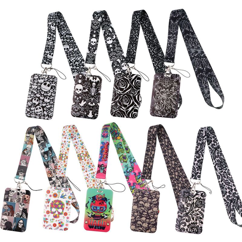 Skull Dahlia Mobile Phone Lanyard Card Set Bus Card Tag Card Student Card Anti-loss Anti-fall Hard Shell Protective Cover Skull Dahlia Mobile Phone Lanyard Card Set Bus Card Tag Card Student Card Anti-loss Anti-fall Hard Shell Protective Cover
