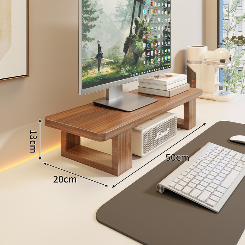 Soporte Elevador para Monitor de Madera MDF para Oficina y Escritorio