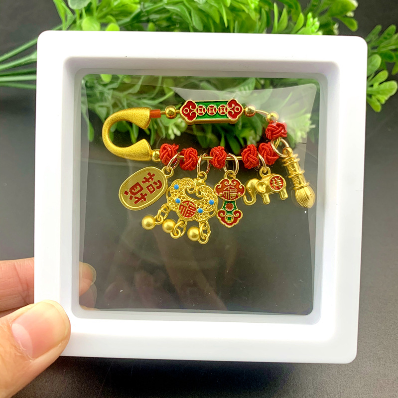 子供の驚き安全ピンの携帯ストラップ赤ちゃんの驚き防止レトロなアクセサリーのペンダント妊婦の平安ブローチ