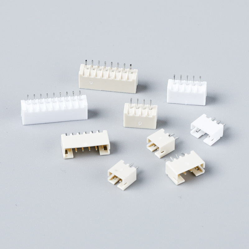 白色胶壳直插线对板连接器 PH2.0直针针座XH-6A 180度直插连接器