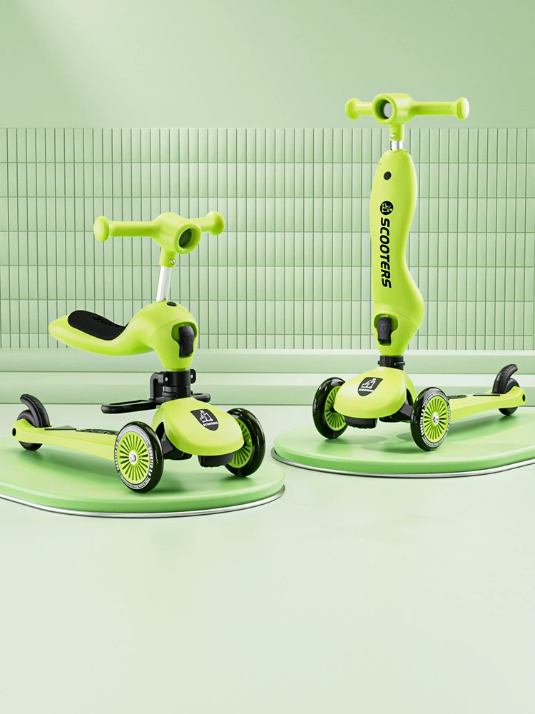 Children's universal scooter with seat for early age, 0-3-6 years