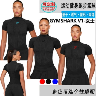GYMSHARK健身服高弹性T恤英国鲨鱼V1新款健身服女训练服源头工厂