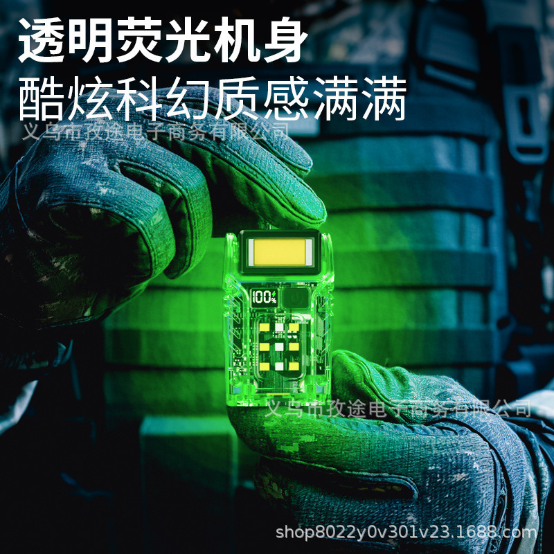 led迷你手电筒夹帽户外 cob光源强光爆亮更稳定便携多功能工作灯|undefined