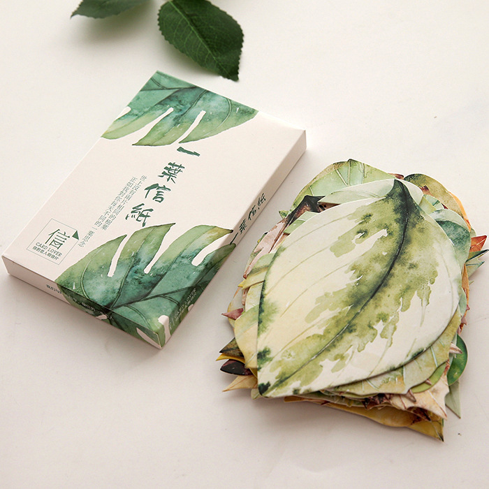 唯美树叶形状异形创意明信片 文艺风趣味书签小清新卡片情人节礼|undefined