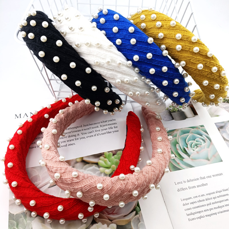 Fashionable elegant universal headband pearl
