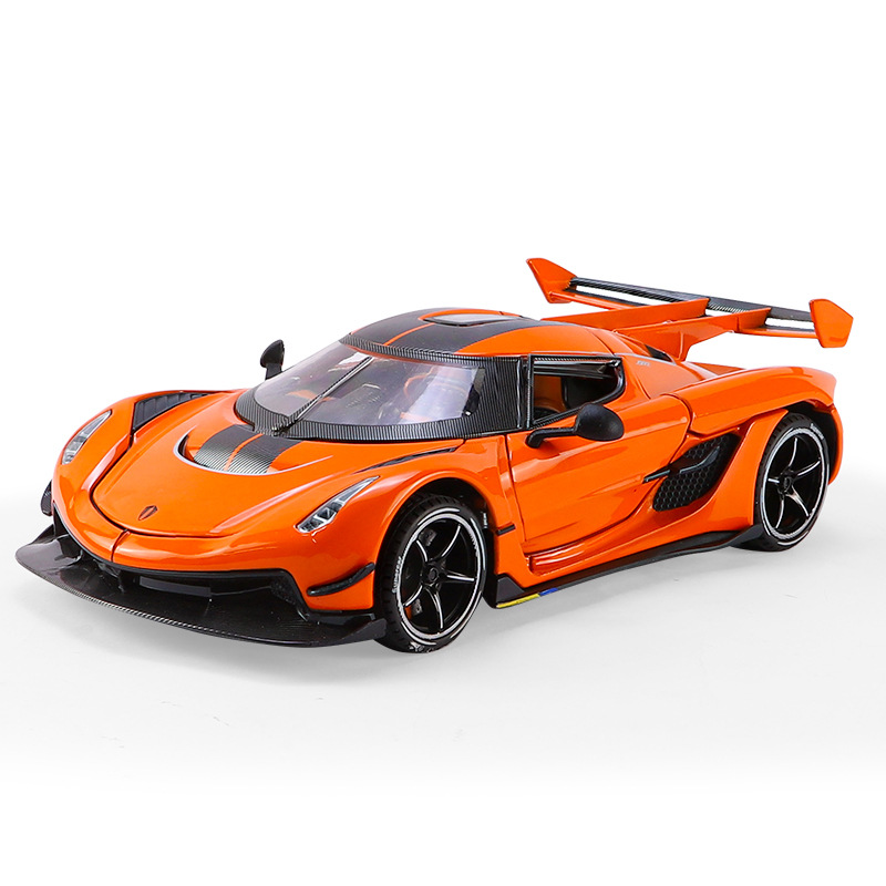 1/24 Koenigsegg simulated alloy sound and light rewind children's toy steering sports car model ornament wholesale gift
