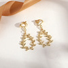 Advanced ear clips with tassels, high quality retro earrings, no pierced ears, light luxury style, wholesale