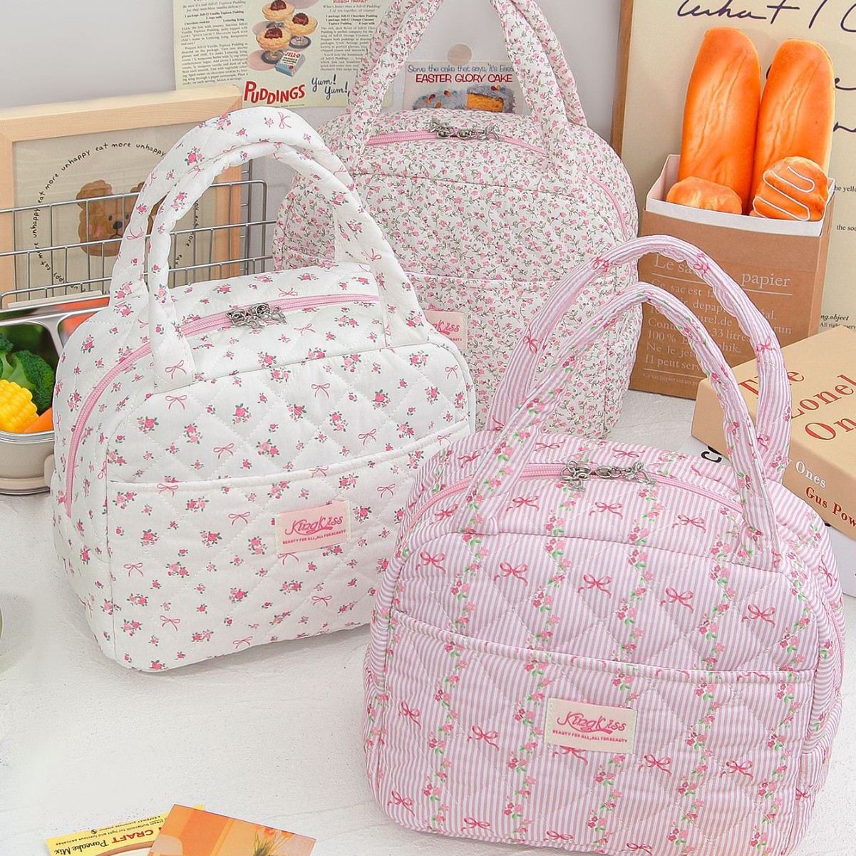 Bolsa Térmica Porta Alimentos de Poliéster Aislado y Portátil para Picnic