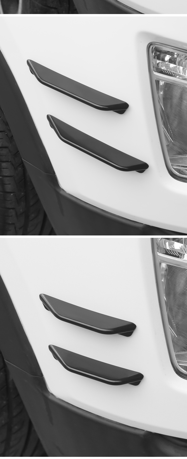 Factory direct car front bar air knife body decoration stickers 2025 new spoiler noise reduction car air knife front lip stickers
