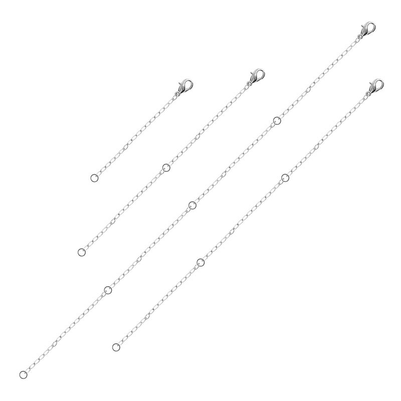 Alloy extension chain lobster buckle with tail chain adjustable chain DIY jewelry extension chain simple necklace accessories wholesale