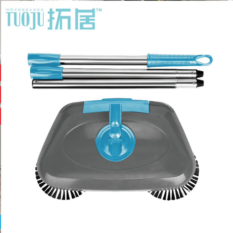 Household Floor Sweeper, Hand-Push Automatic Vacuuming, Sweeping, and Mopping All-In-One Machine, Cordless Manual Vacuum Cleaner for Easy Cleaning