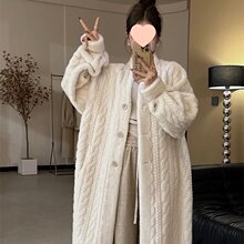 皮草外套女冬季2025新款水貂毛毛绒皮毛一体貂皮大衣长款洋气