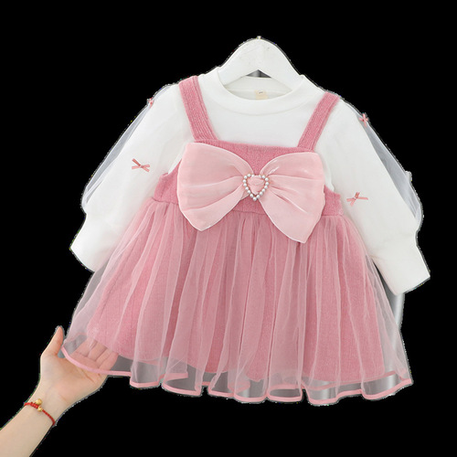 Girls dress, autumn princess dress, baby girl, baby winter dress, fashionable dress, children's dress 77126