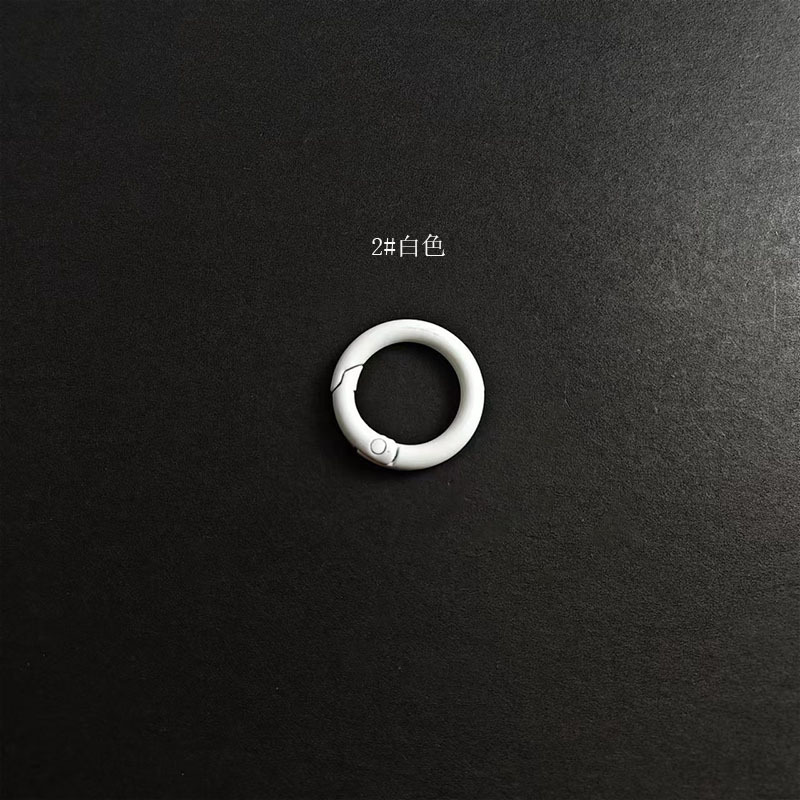 现货烤漆锌合金弹簧圈包包小圆挂扣饰品配件开口弹簧扣彩色弹簧圈|undefined