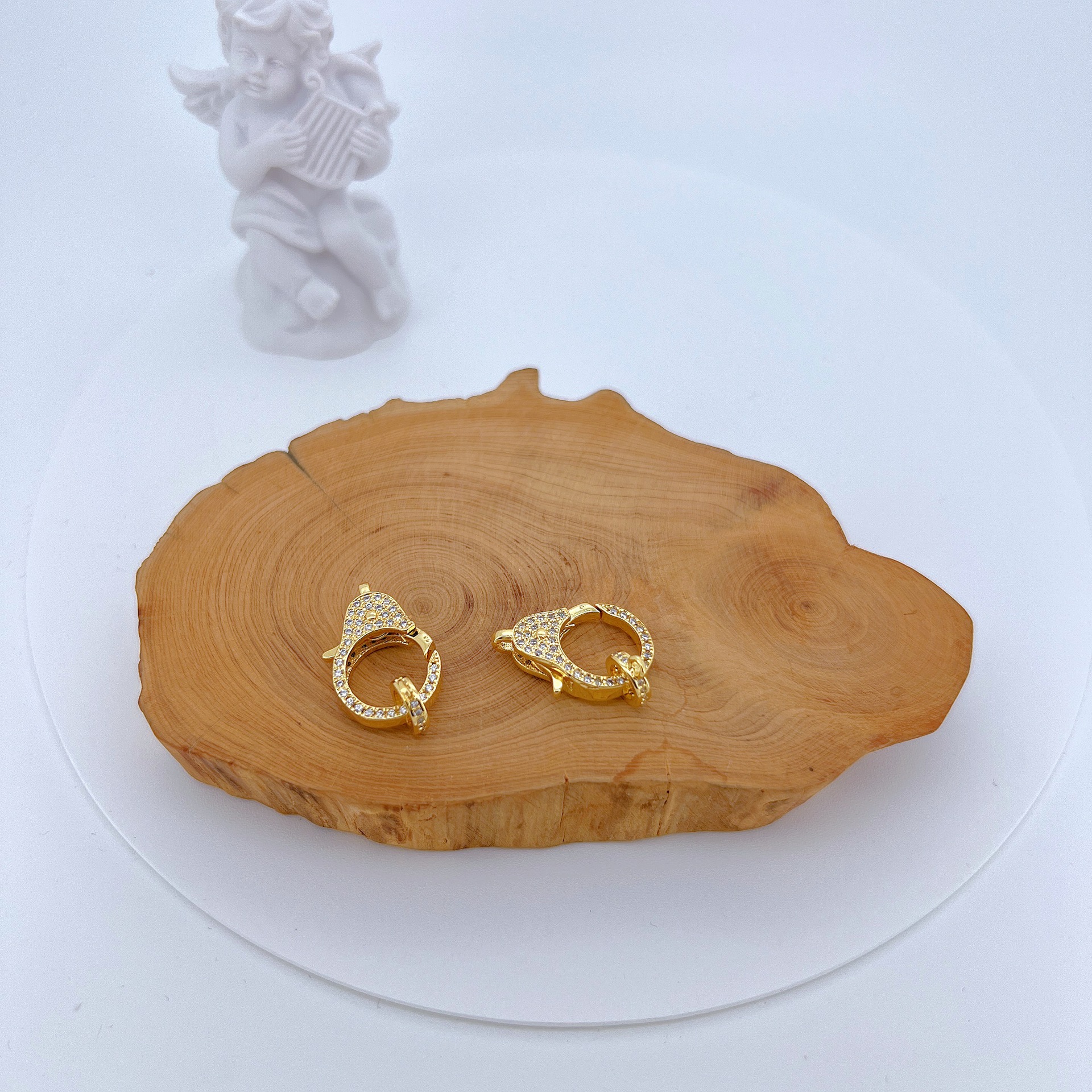 Copper Material 1 Piece 15*27MM Copper Zircon Geometric Lobster Clasp Jewelry Accessories