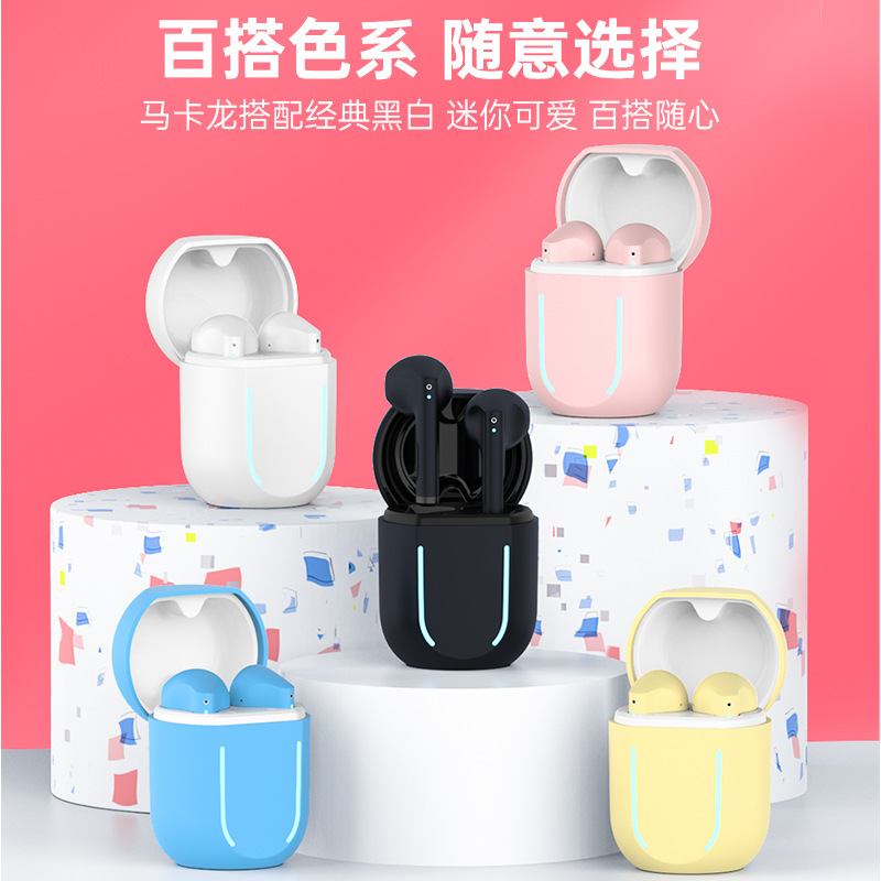 厂家私模跨境新款K11迷你5.2半入耳式多彩呼吸灯TWS无线蓝牙耳机