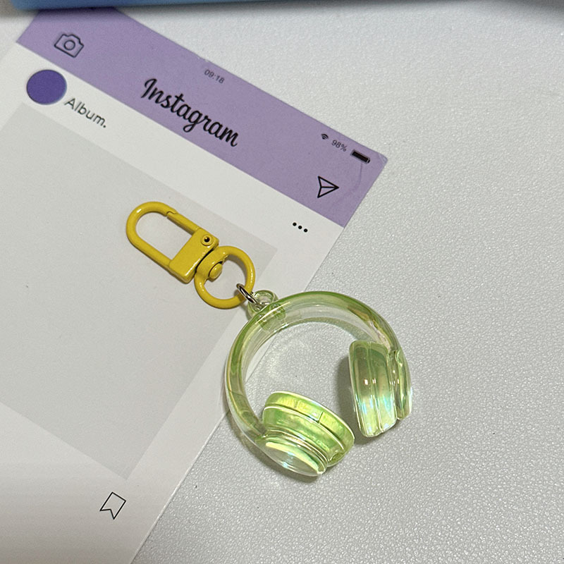 跨境热销立体耳机钥匙扣ins简约甜美精致挂件创意书包挂饰闺蜜礼|undefined