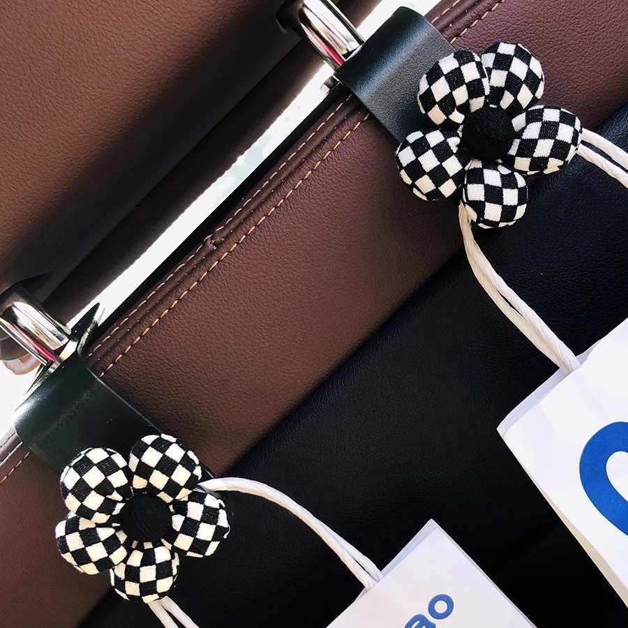 Gancho de coche, respaldo del asiento del coche, almacenamiento invisible trasero multifuncional, gancho pequeño, accesorios de decoración de coche lindos para mujer