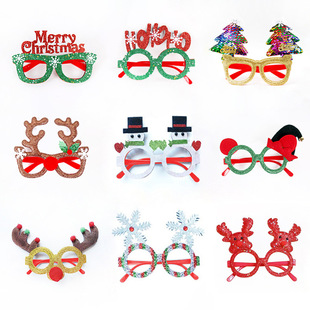 New Christmas Decorative Glasses Adult Children Toy Gift Items Santa Claus Snowman Antler Creative Glasses
