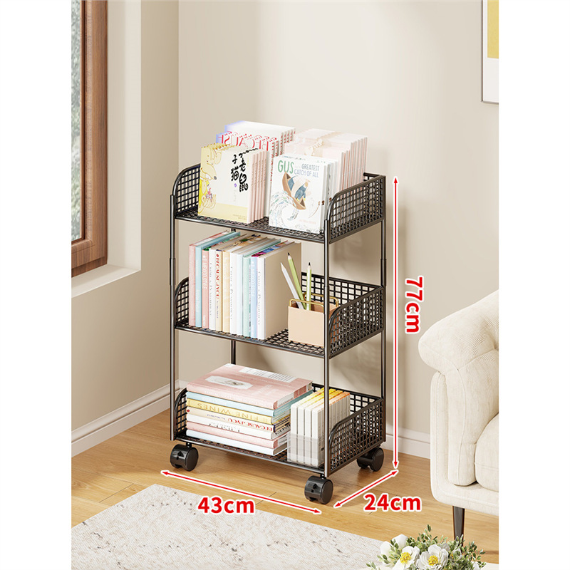 本棚家庭用子供読書区絵本棚多層玩具収納棚物棚床置き赤ちゃん簡易本棚|undefined