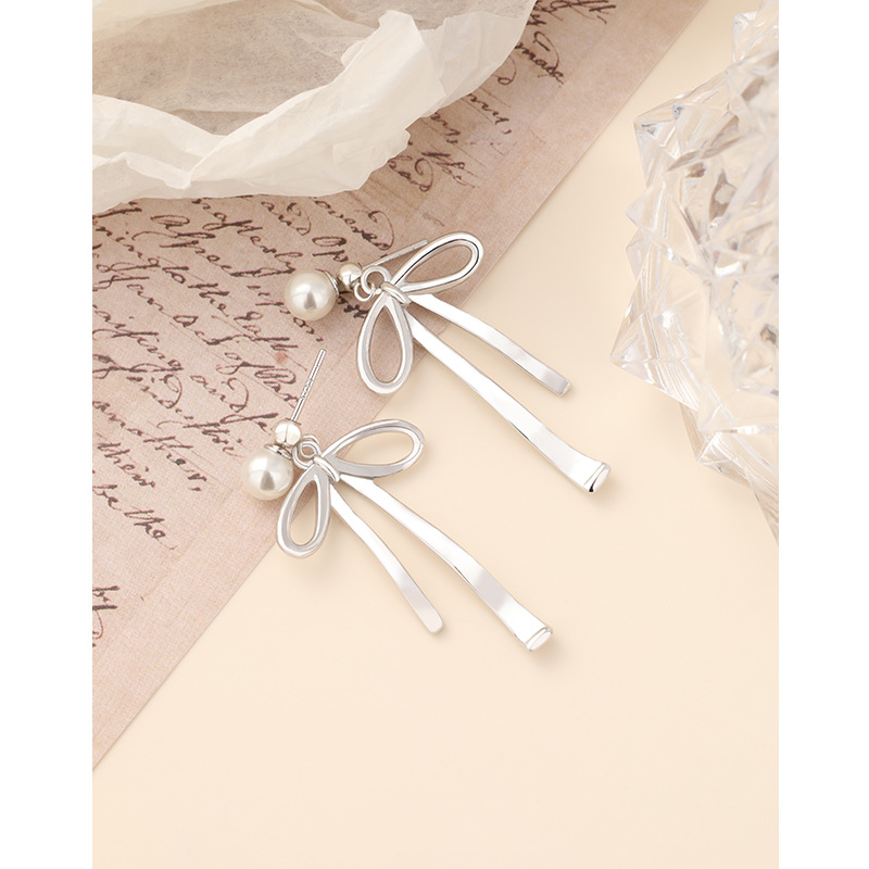 925 plata esterlina dos arcos de perla aretes de perla mujeres de verano instills viento de alta calidad aretes de perlas