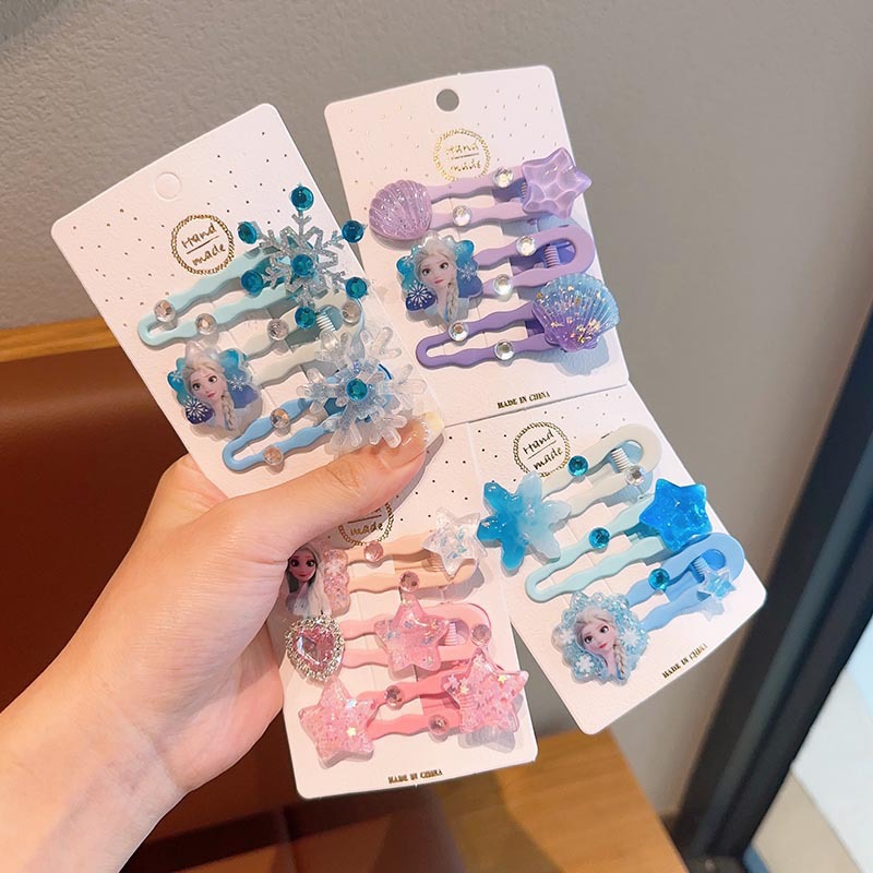 Horquilla de hielo y nieve para niños de verano Clip de flequillo princesa Aisha Clip de pico de pato para niña Sanrio Accesorios para el cabello para estudiantes