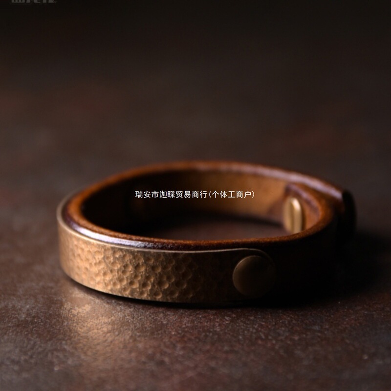 Authentic designer original handmade leather bracelet for men, street hip-hop retro bracelet, rock-style personalized accessory for women