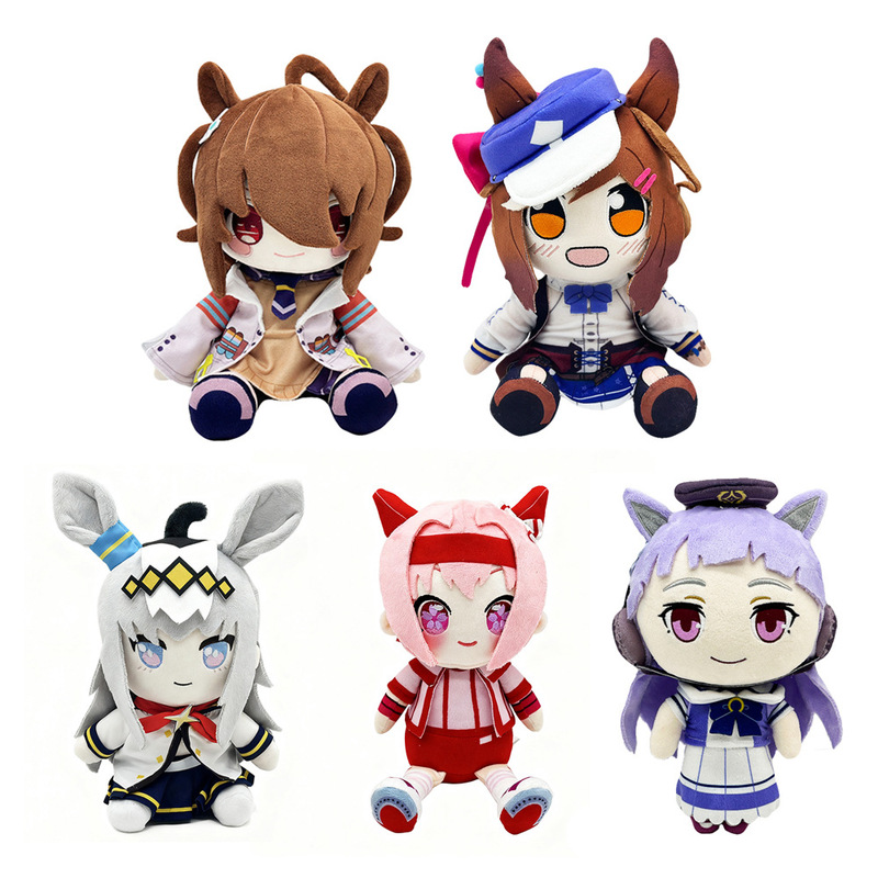跨境新款Pretty Derby Tokai Teio Chibi Plush赛马娘毛绒玩具|undefined
