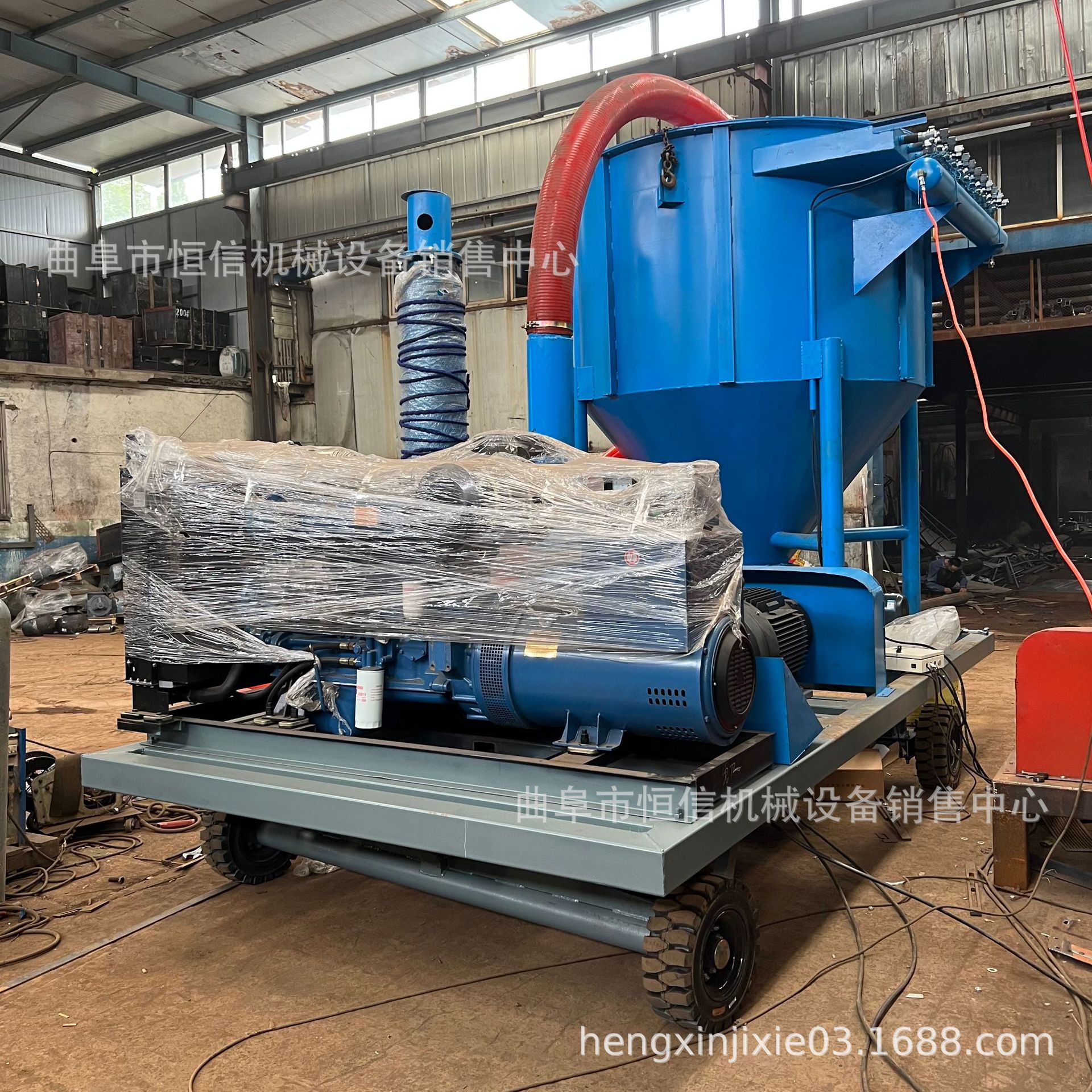 金刚砂200型移动式牵引式气力输送机 电厂烟道检修气力吸灰机zcjb