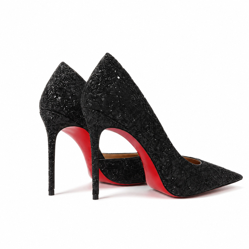 Plus-Size, Wide-Fit, Sequined, Red-Soled, Side-Cutout, Ultra-High Heel Women's Shoes with Thin Heels, Fashionable, Fully Embellished with Rhinestones, Large Size Women's Shoes, Slip-On, Sizes 41 to 44 Plus-Size, Wide-Fit, Sequined, Red-Soled, Side-Cutout, Ultra-High Heel Women's Shoes with Thin Heels, Fashionable, Fully Embellished with Rhinestones, Large Size Women's Shoes, Slip-On, Sizes 41 to 44