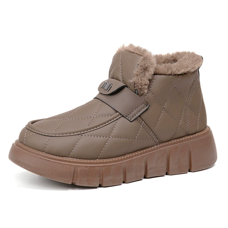 Women’s winter ankle boots platform, plush lining, PVC or polyurethane, sizes 35–42