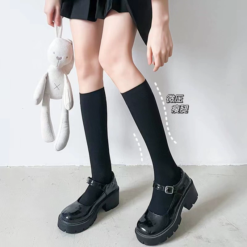 Summer thin socks, Japanese white high boots