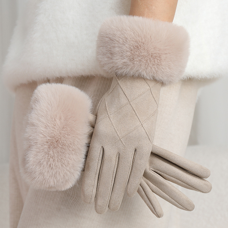 Guantes Térmicos Táctiles para Mujer de Poliéster, A prueba de Viento para Exteriores en Invierno