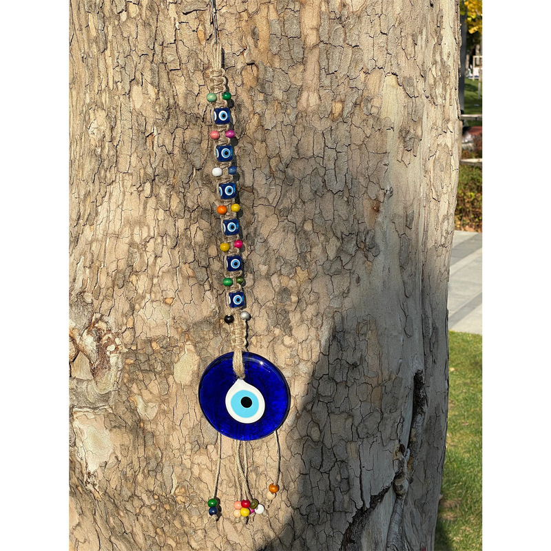 Hand-Woven Turkish Blue Eye Pendant Bohemian Devil's Eye Pendant Wall Decoration Car Decoration