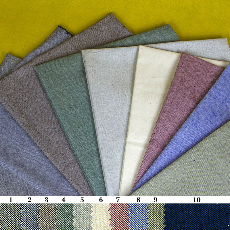 厂家现货批发 涤棉麻混纺布艺 斜纹纯色布料服装面料鞋帽桌布 019