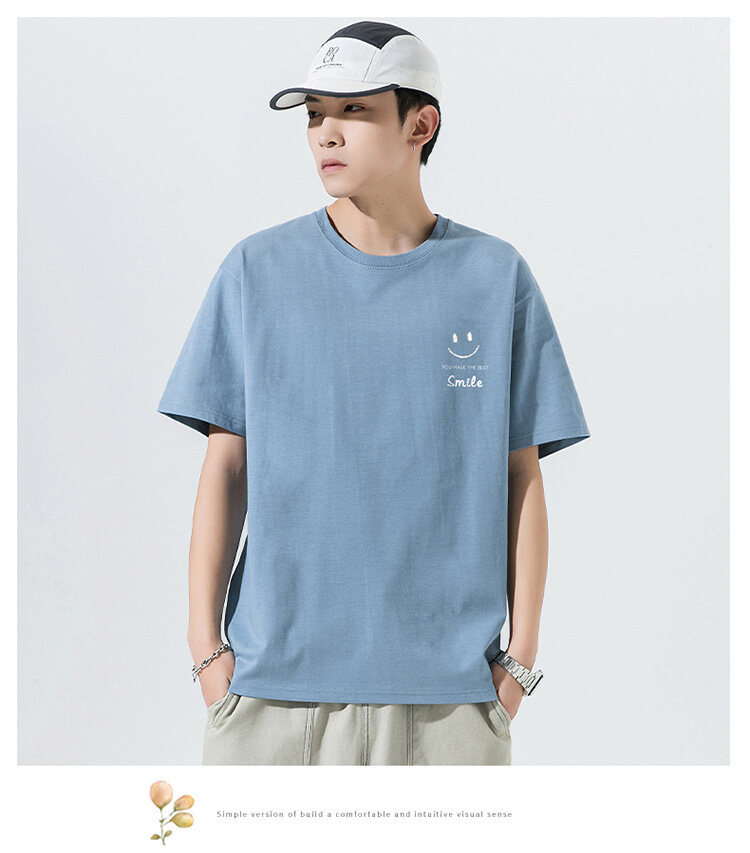 Camiseta de manga corta hombre verano plus big size gorda holgada slim hombre algodón t media manga top ice sense verano pic 10