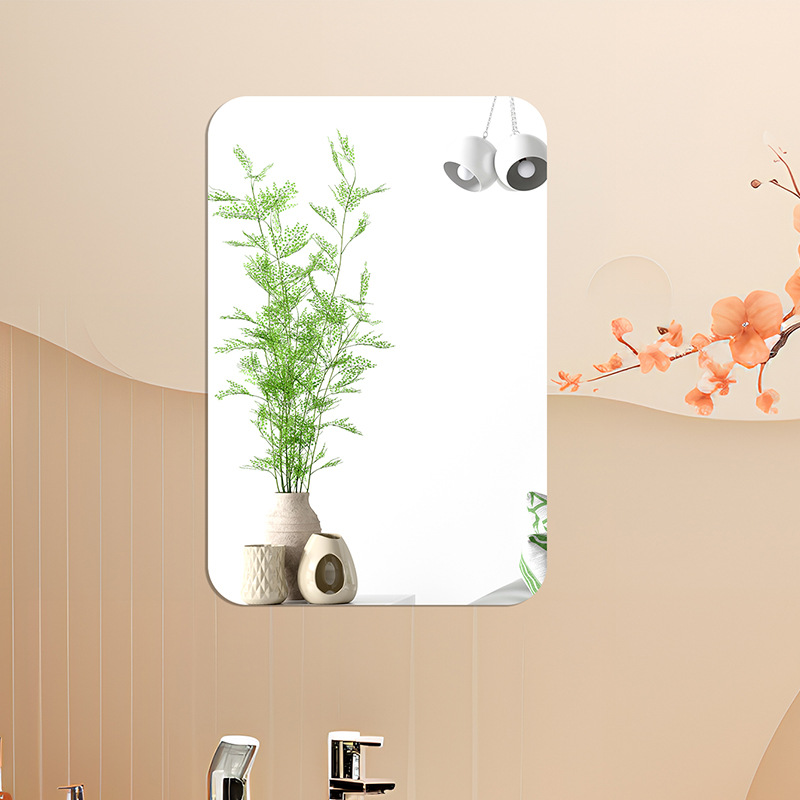 Oval 3d akryl spegel väggdekal för sovrum och vardagsrum_voghion.com