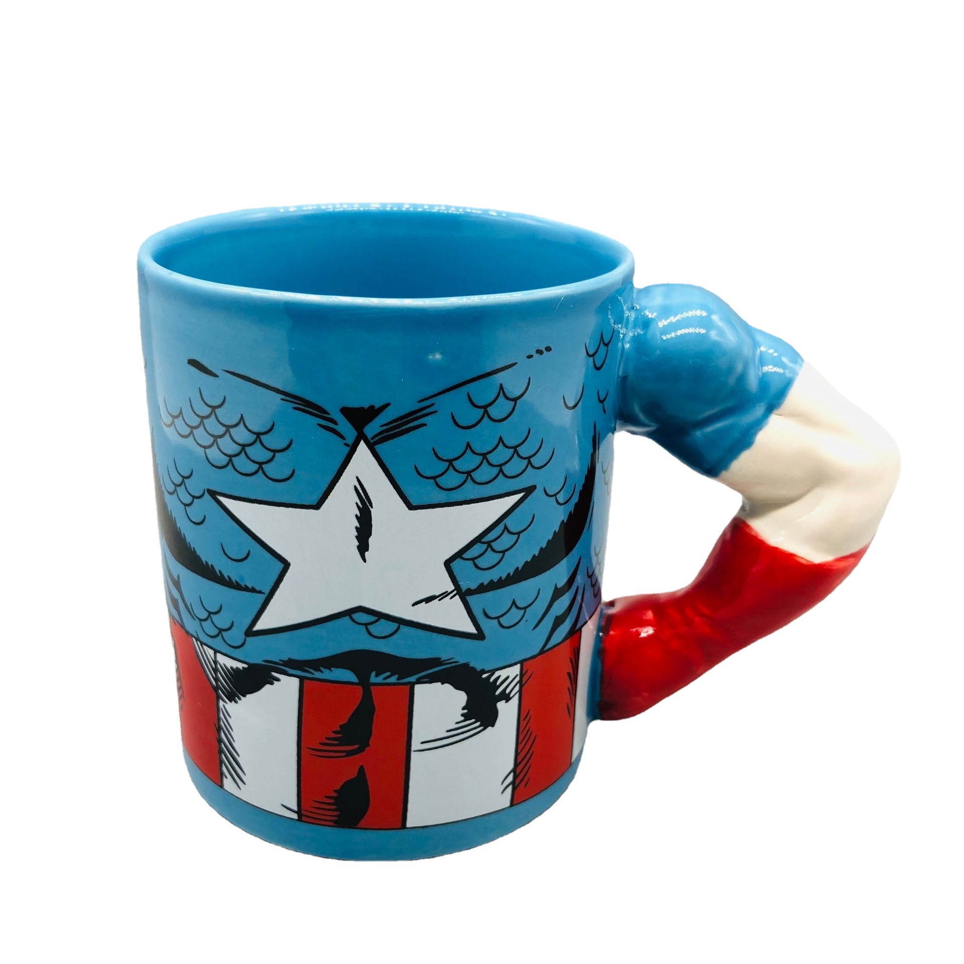 Liga de Leyendas de los hombres del músculo Taza de cerámica taza de anime Capitán América taza DeadPool Taza de cerámica taza de agua