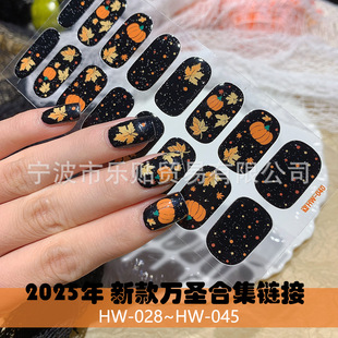 Halloween Element Nail Art Stickers Full Set Ghost Blood Drop Pattern DIY Self-Adhesive Cross-Border Ready Stock Supply Le Stickers