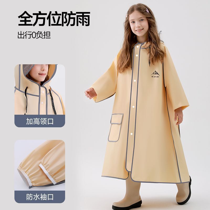 Children's Raincoat, Boy's Rain Boots Set, Kindergarten Girl's Poncho, Kids Student's School Special Full Body Waterproof