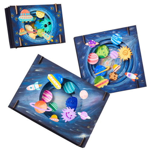 Christmas gift handmade diy three-dimensional painting material package children's art painting new year kindergarten spring festival decoration