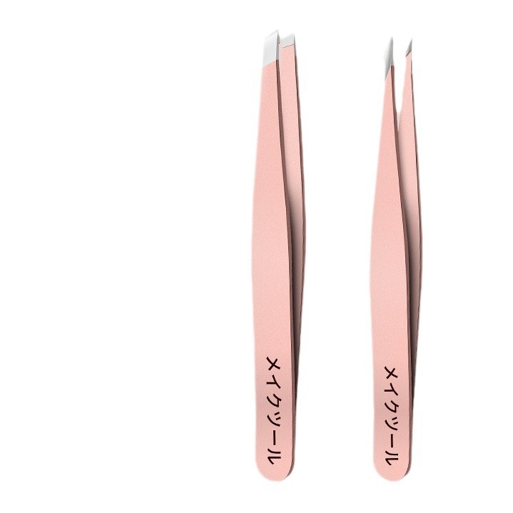 Pinzas de cejas de acero inoxidable, pinzas de cejas falsas para mujeres, pinzas de cejas profesionales para hombres altos