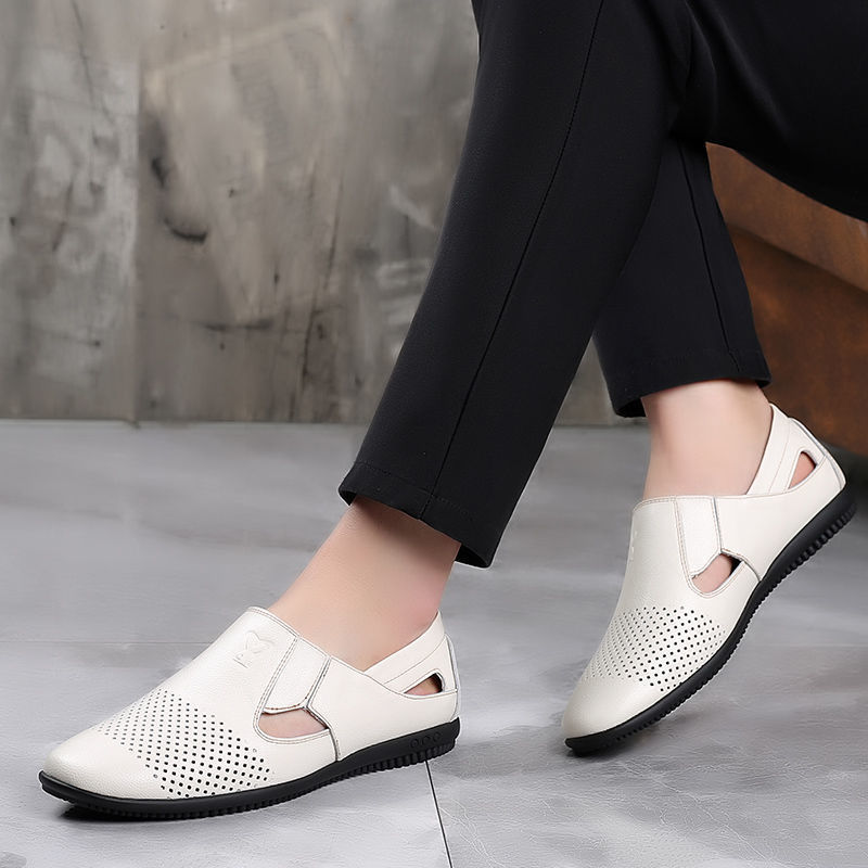 Men's Summer Breathable Deodorant Thin Outdoor Hollow Casual Sports Slip-On Mesh Shoes_vogvips.com
