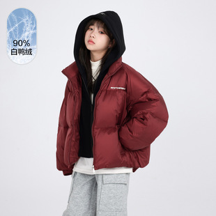 Girls' Winter Clothing Red New Year Two-Piece Puffer Jacket down Jacket 2025 New Children's Winter Thickened Coat