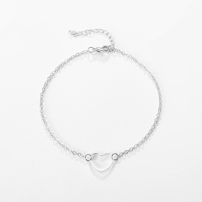Alloy Material Heart Shape, Simple Pattern Wholesale Jewelry Simple Style Heart Shape Simple Alloy Wristband Bracelets